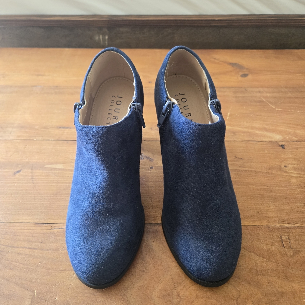 Journee Collection Women's Blue Ankle Boots